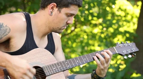 Playing Guitar Stock Footage 7902155