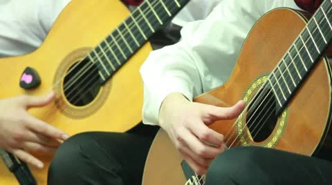 Playing guitar Stock Footage 22152657