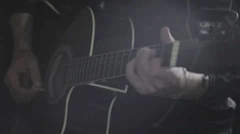 Playing the guitar 스톡 동영상 38051126