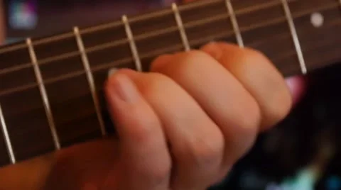 Playing guitar Stock Footage 47326143
