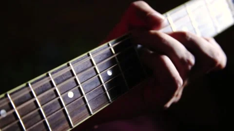 Playing guitar Stock Footage 55672077