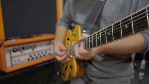 Playing Guitar Video stock 73673413