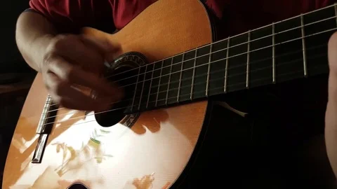 Playing guitar Video stock 76548980