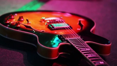 Playing The Guitar 스톡 동영상 100549569