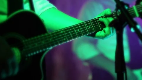 Playing The Guitar 스톡 동영상 100549788