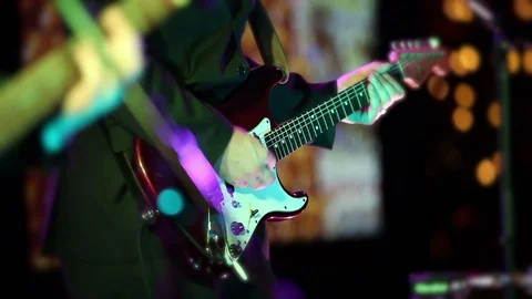 Playing The Guitar 스톡 동영상 100550232