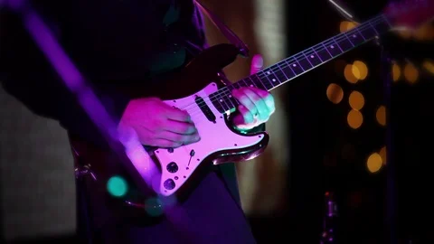 Playing The Guitar 스톡 동영상 100550325