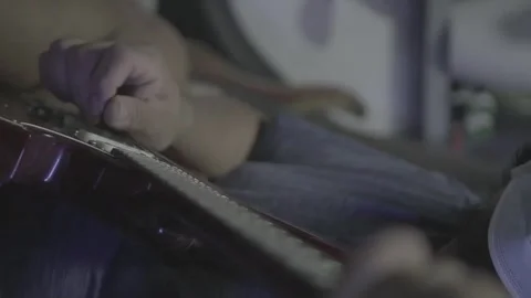 Playing Guitar Stock Footage 302828885