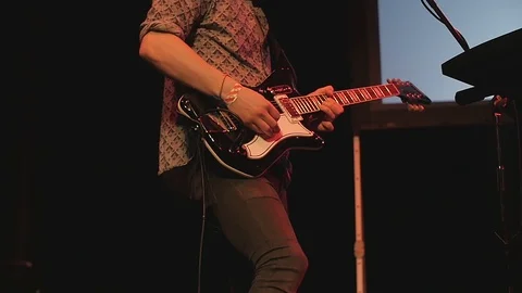 Playing Guitar Live Slow Motion v3 Stock Footage 87660470