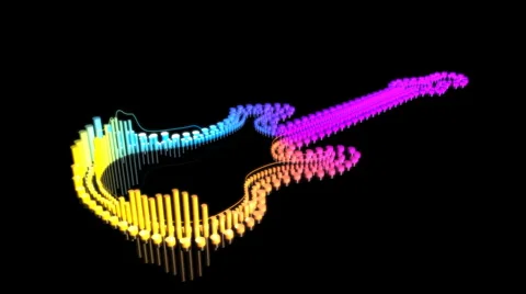 Playing Guitar Loop - Equalizer 96 (HD) 動画素材 1076874