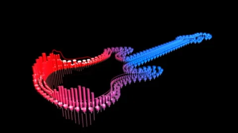 Playing Guitar Loop - Equalizer 98 (HD) Stock Footage 1078112