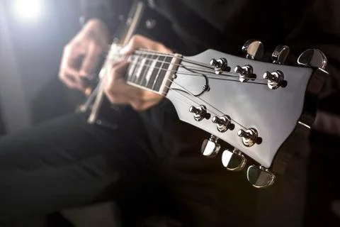 Playing guitar Stock Photos