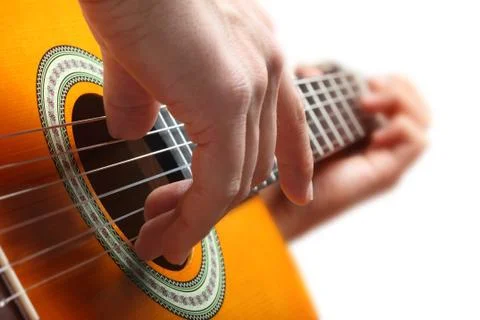 Playing guitar Stock Photos