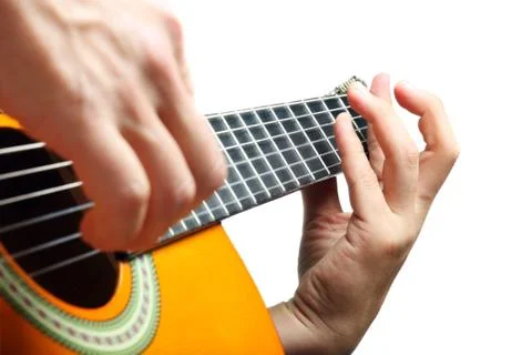 .playing guitar Stock Photos