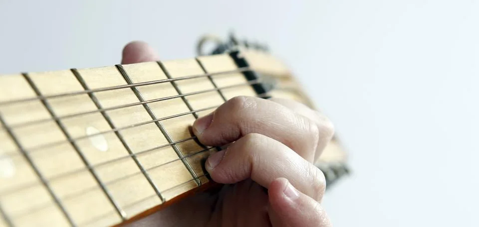 Playing the guitar Stock Photos