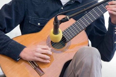 Playing guitar Stock Photos