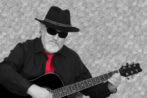 Playing the guitar Stock Photos