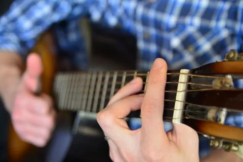 Playing guitar Stock Photos
