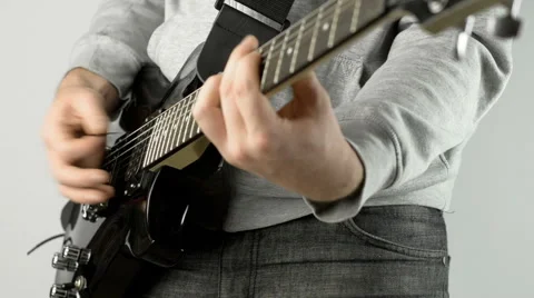 Playing guitar solo Stock Footage 49326264