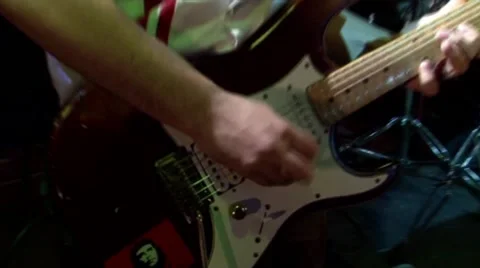 Playing the guitar (solo) Stock Footage 50045832