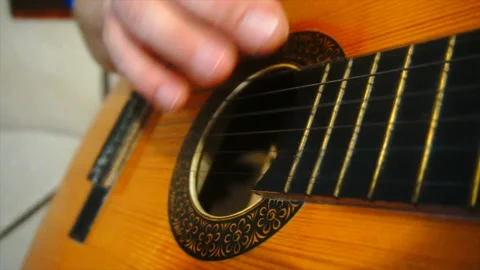 Playing guitar solo slow motion Stock Footage 85584713