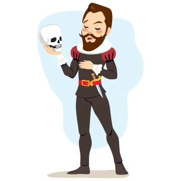 Playing Hamlet Stock Illustration