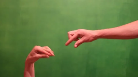 Playing hands - speaking hands Part II (on green - alpha in next video) Video stock 11129542