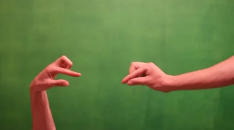 Playing hands - speaking hands Part I Video stock 11129615