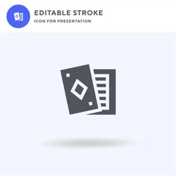 Playing icon vector, filled flat sign, solid pictogram isolated on white, logo イラスト素材