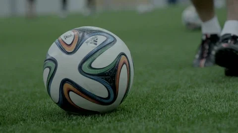Playing indoor soccer Stock Footage 69772789