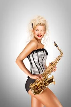 Playing jazz. Stock Photos