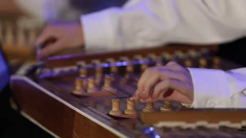 Playing the kanoon close up 2 Stock Footage 323803754