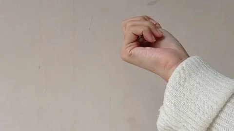 Playing with the key while waiting for the car Stock Footage 151021520