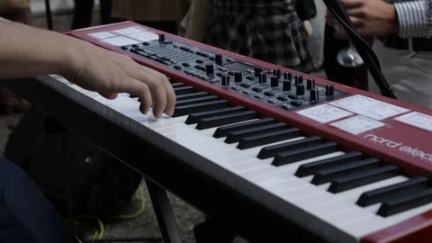 Playing Keyboard Stock Footage 92114954