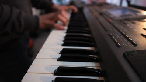 Playing keyboards a Stock Footage 37190559