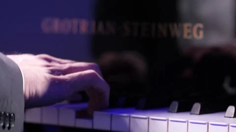 Playing the Keys on a Steinway 4k Stock Footage 142082671