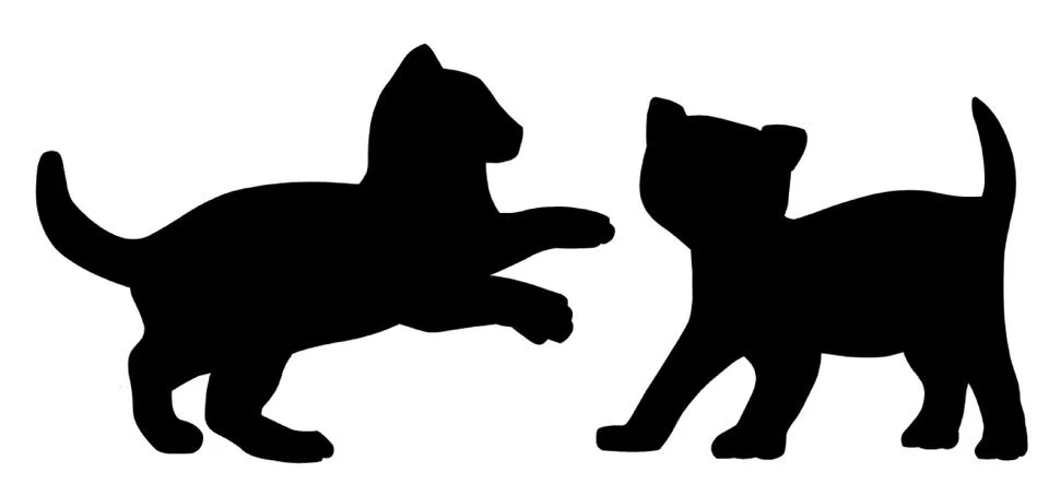 Playing Kittens 库存插图