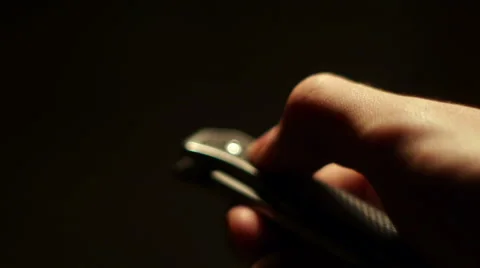 Playing With Knife Stock Footage 61185312