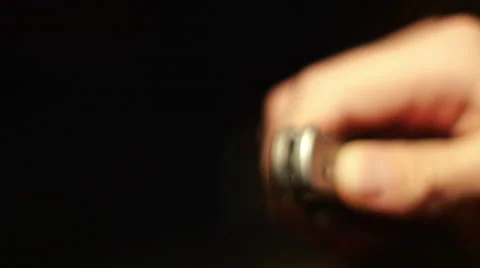 Playing With Knife Stock Footage 61186245