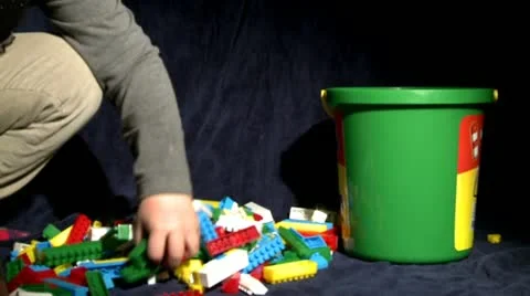Playing with legos 11 Stock Footage 10819987