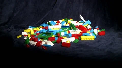 Playing with legos 3 Stock Footage 10819933