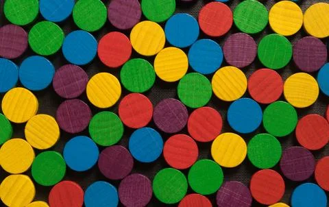 Playing multicolored checks Stock Photos