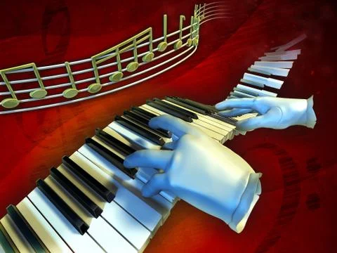 Playing music Stock Illustration