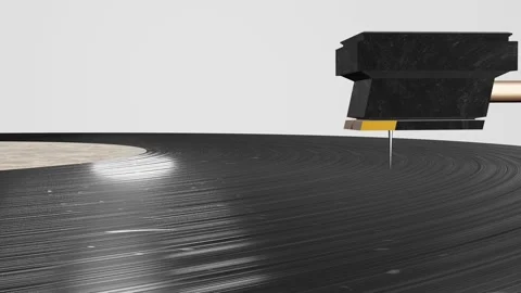 Playing music from a vinyl record. Stock Footage 170765327