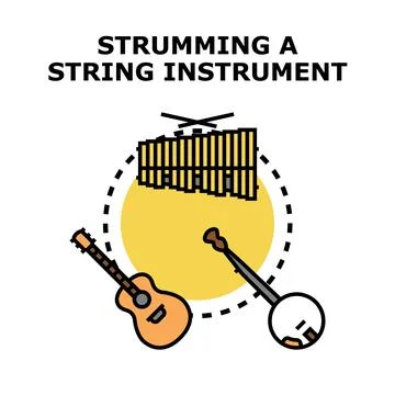 Playing musical instruments and creating rhythmic melodies concept Stock Illustration