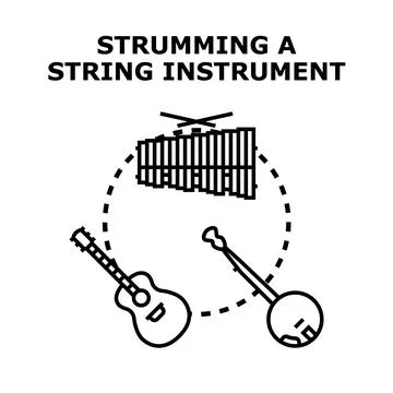 Playing musical instruments and creating rhythmic melodies concept Stock Illustration
