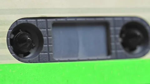 Playing old audio tape close-up. Stock Footage 145683922