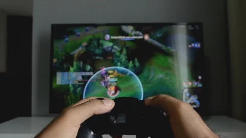 Playing online gaming remote Stock-Footage 273210919