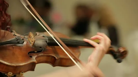 Playing in an orchestra Stock Footage 12668021