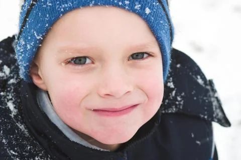 Playing outside in the winters Foto stock